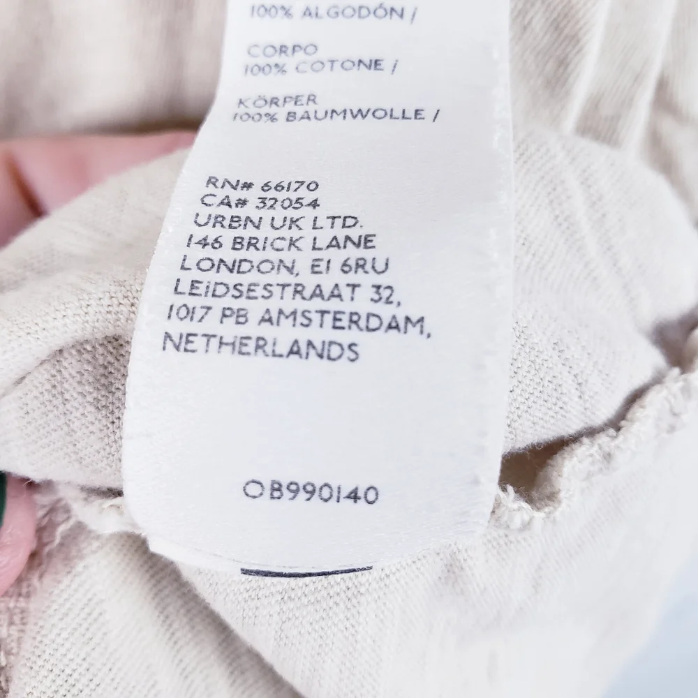 Free People We The Free Arden Oversized Long Sleeve Tee Morning Oat Size‎ Small